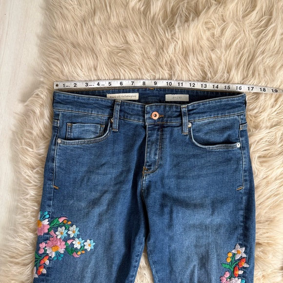 Pilcro and the Letterpress Boyfriend Jeans with Floral Embroidery - Picture 8 of 15